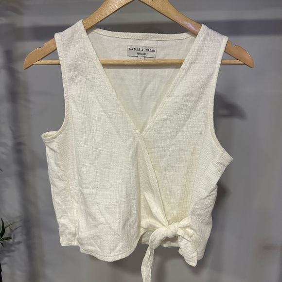 Madewell Size S ivory wrap tank - Picture 4 of 4